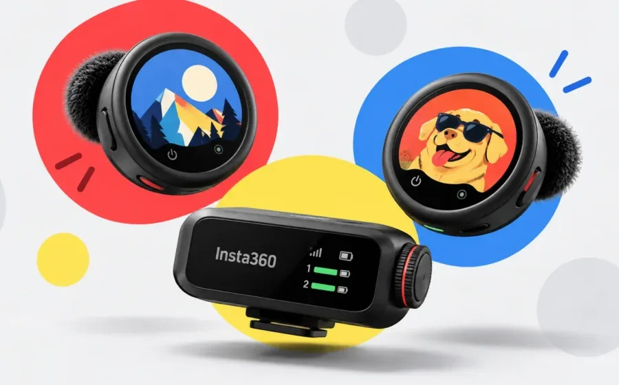 میکروفون بیسیم Insta360 Mic معرفی شد؛ نمایشگر E-Ink، حذف نویز هوشمند و شارژدهی ۳۴ ساعته